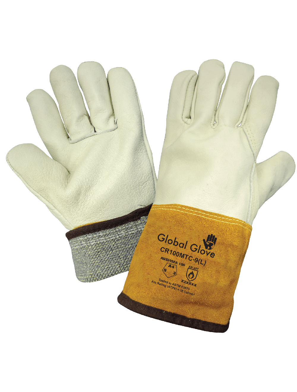 Global Glove - CR100MTC - Leather Welding Gloves - cut level A4 - red