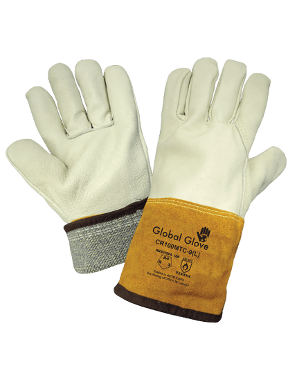 Global Glove - CR100MTC - Leather Welding Gloves - cut level A4 - red