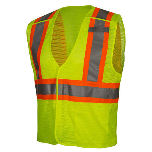 PIP Reflective Apparel 582CS ANSI Type R Class 2 Value Breakaway Mesh Vest with Drop Shoulders