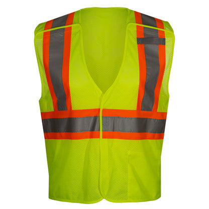 PIP Reflective Apparel 582CS ANSI Type R Class 2 Value Breakaway Mesh Vest with Drop Shoulders