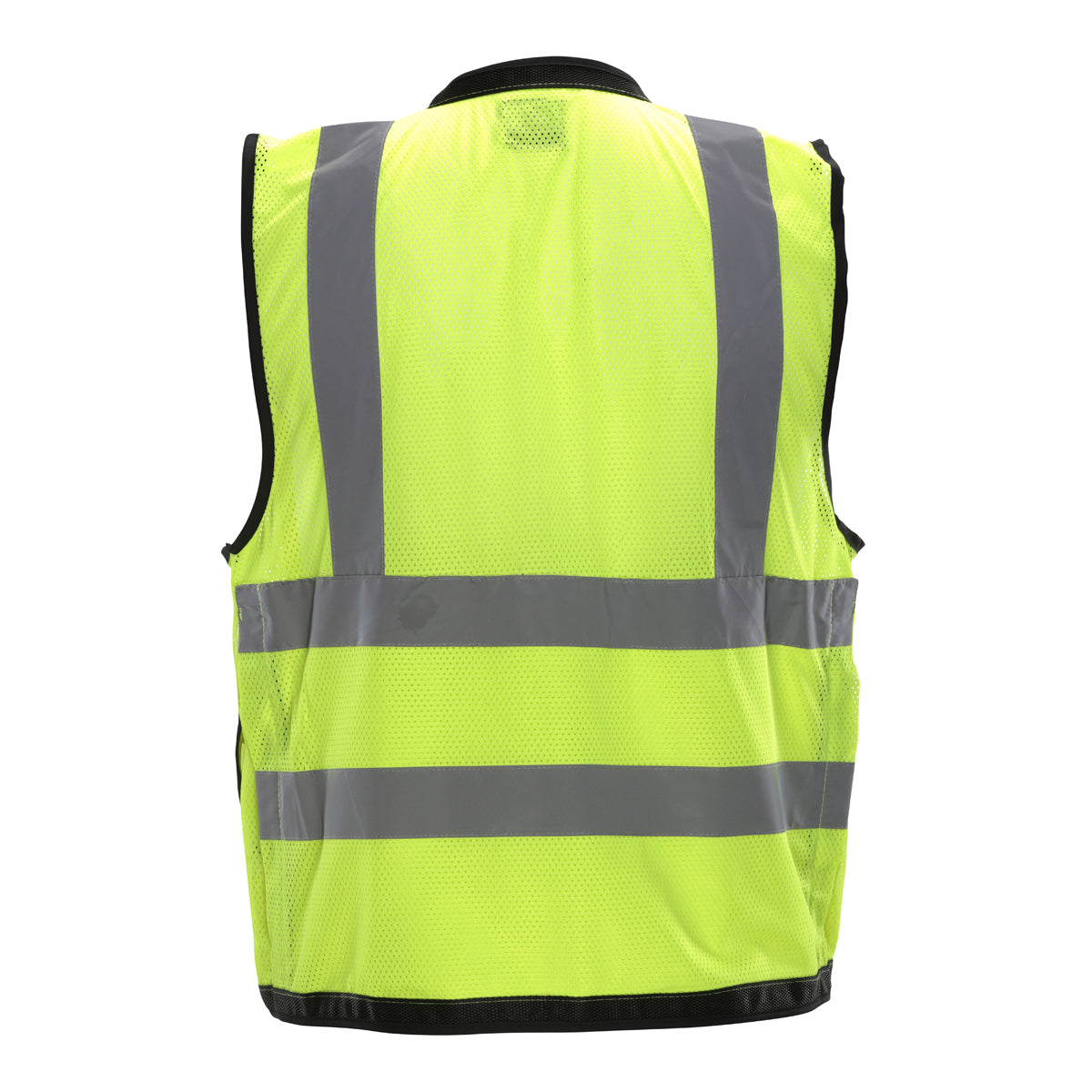 PIP Reflective Apparel 587ET ANSI Type R Class 2 Twelve Pocket Mesh Surveyors Vest with Black Trim