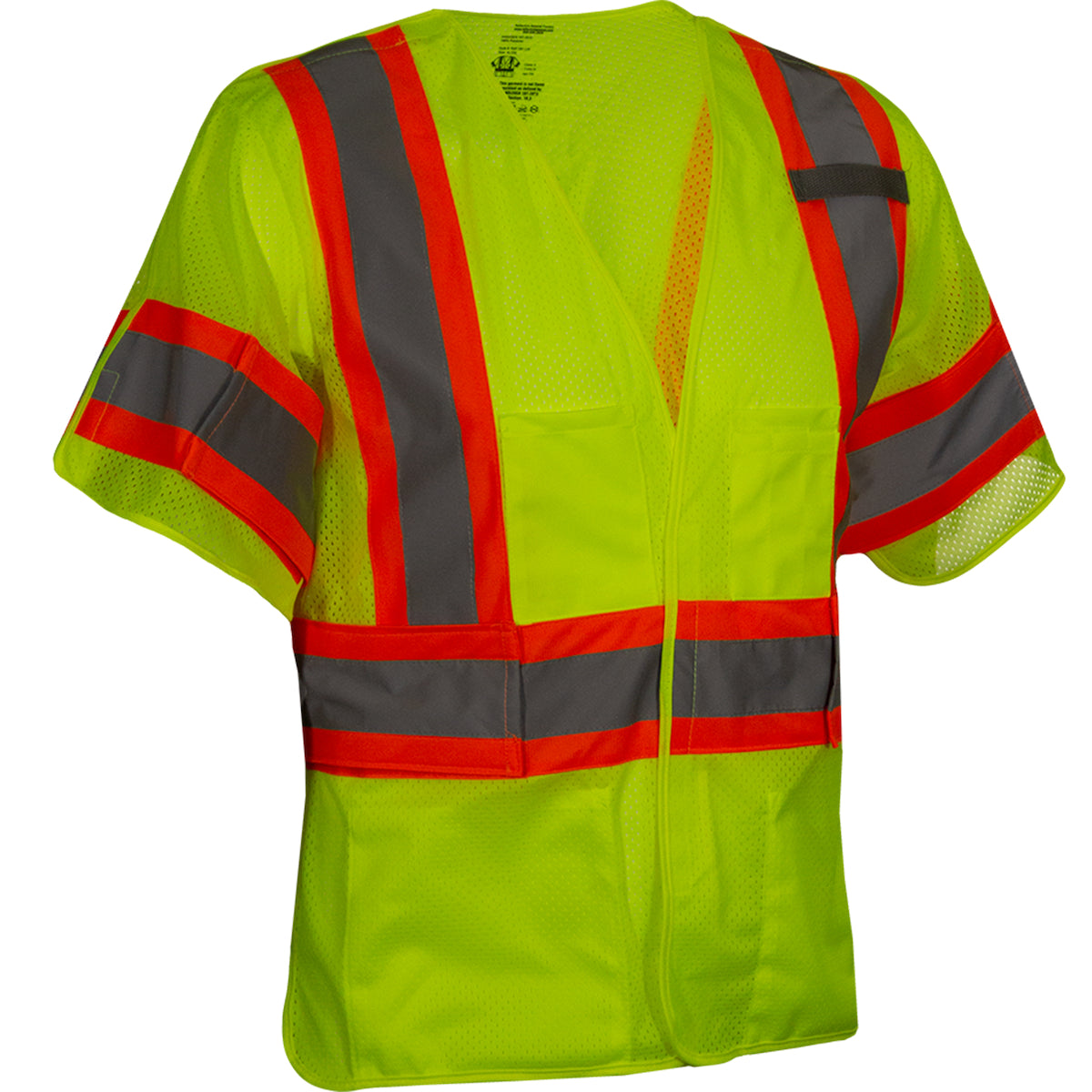 PIP Reflective Apparel 591GT ANSI Type R Class 3 Seven Pocket Breakaway Vest with Adjustable Side Wraps and Sleeves