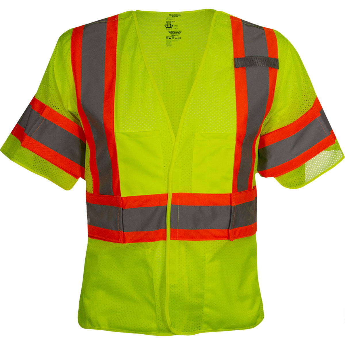 PIP Reflective Apparel 591GT ANSI Type R Class 3 Seven Pocket Breakaway Vest with Adjustable Side Wraps and Sleeves
