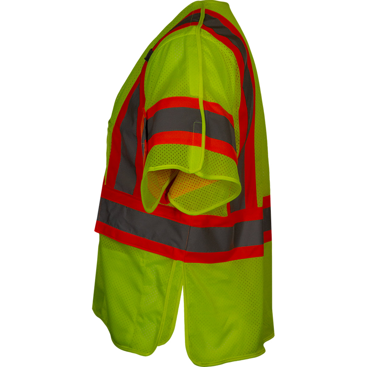 PIP Reflective Apparel 591GT ANSI Type R Class 3 Seven Pocket Breakaway Vest with Adjustable Side Wraps and Sleeves