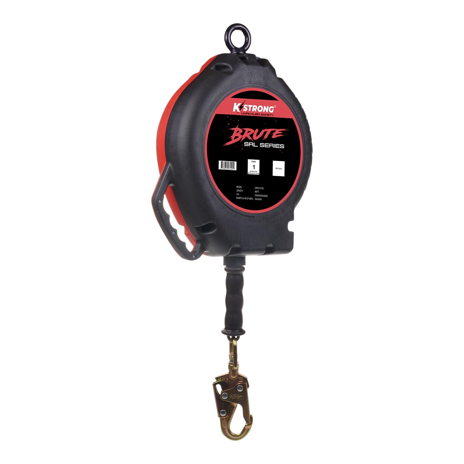 KStrong® BRUTE™ 90 ft. Galvanized Steel Cable SRL with Swivel Snap Hook. Includes Installation Carabiner and Tagline (ANSI)