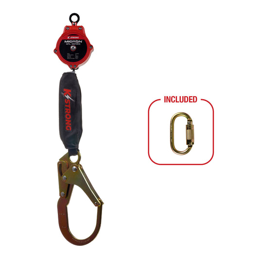 KStrong® Micron™ 6 ft. SRL with Rebar Hook (ANSI) – Installation Carabiner Included
