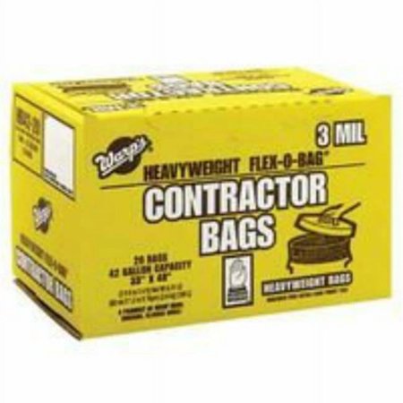Warp Brothers 42gal 3Mil Trash Can Liner Box / 20 Bags - HBP42-20-R