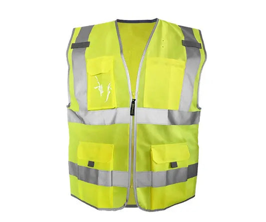 Occunomix Solid Dual Stripe Vest W/Zipper Hi-Vis Safety Vests Yellow S model LUX-SSFULLZ-YS