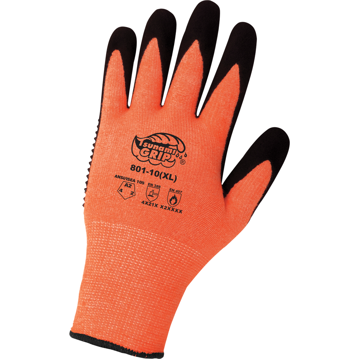 Global 801-VP Glove 13G ACRY/POLY/SPDX, NITRILE, DOT, CUT A2 - view 3