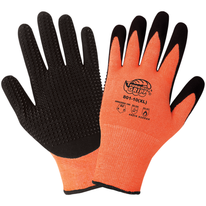 Global 801-VP Glove 13G ACRY/POLY/SPDX, NITRILE, DOT, CUT A2
