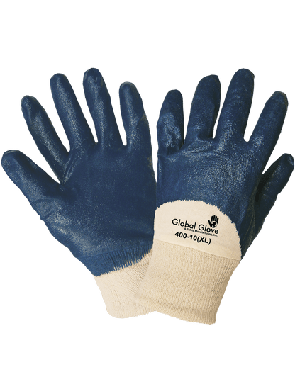 Global Glove - 400 - Gloves - nitrile coating - blue