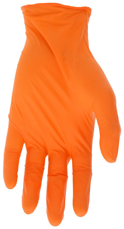 NitriShield Disposable Nitrile Gloves, 3.5 Mil, Powder-Free, Orange