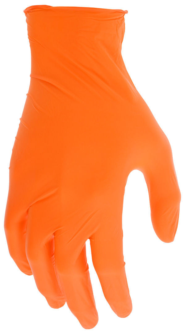 NitriShield Disposable Nitrile Gloves, 3.5 Mil, Powder-Free, Orange