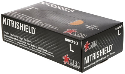 NitriShield Disposable Nitrile Gloves, 3.5 Mil, Powder-Free, Orange