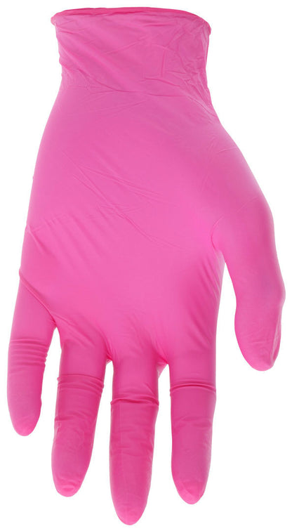 NitriShield Disposable Nitrile Gloves, 3.5 Mil, Powder Free, Pink