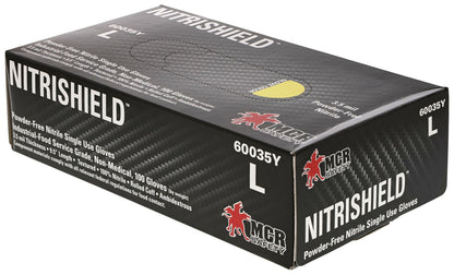 NitriShield Disposable Nitrile Gloves, 3.5 Mil, Powder Free, Food Service Grade, Yellow