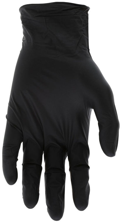 6-Mil Black Nitrile Disposable Gloves, Powder-Free, Textured Finish