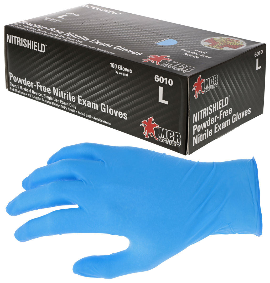 NitriShield Disposable Nitrile Gloves, 4.5 Mil, Medical Grade, Powder Free