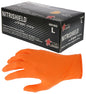 NitriShield Grippaz Disposable Nitrile Gloves, 6 Mil, Textured Grip, Powder Free, Orange