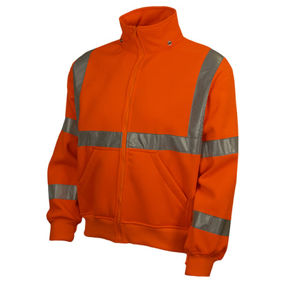 PIP Reflective Apparel 602ST ANSI Type R Class 3 Sweatshirt with Removable Hood - Systems Gear