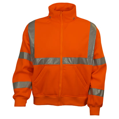 PIP Reflective Apparel 602ST ANSI Type R Class 3 Sweatshirt with Removable Hood - Systems Gear