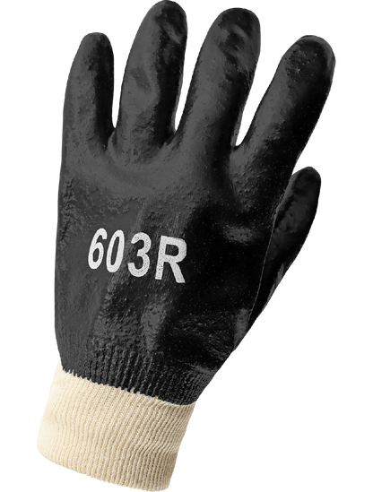 Economy 603R Chemical Handling Gloves - pvc - black