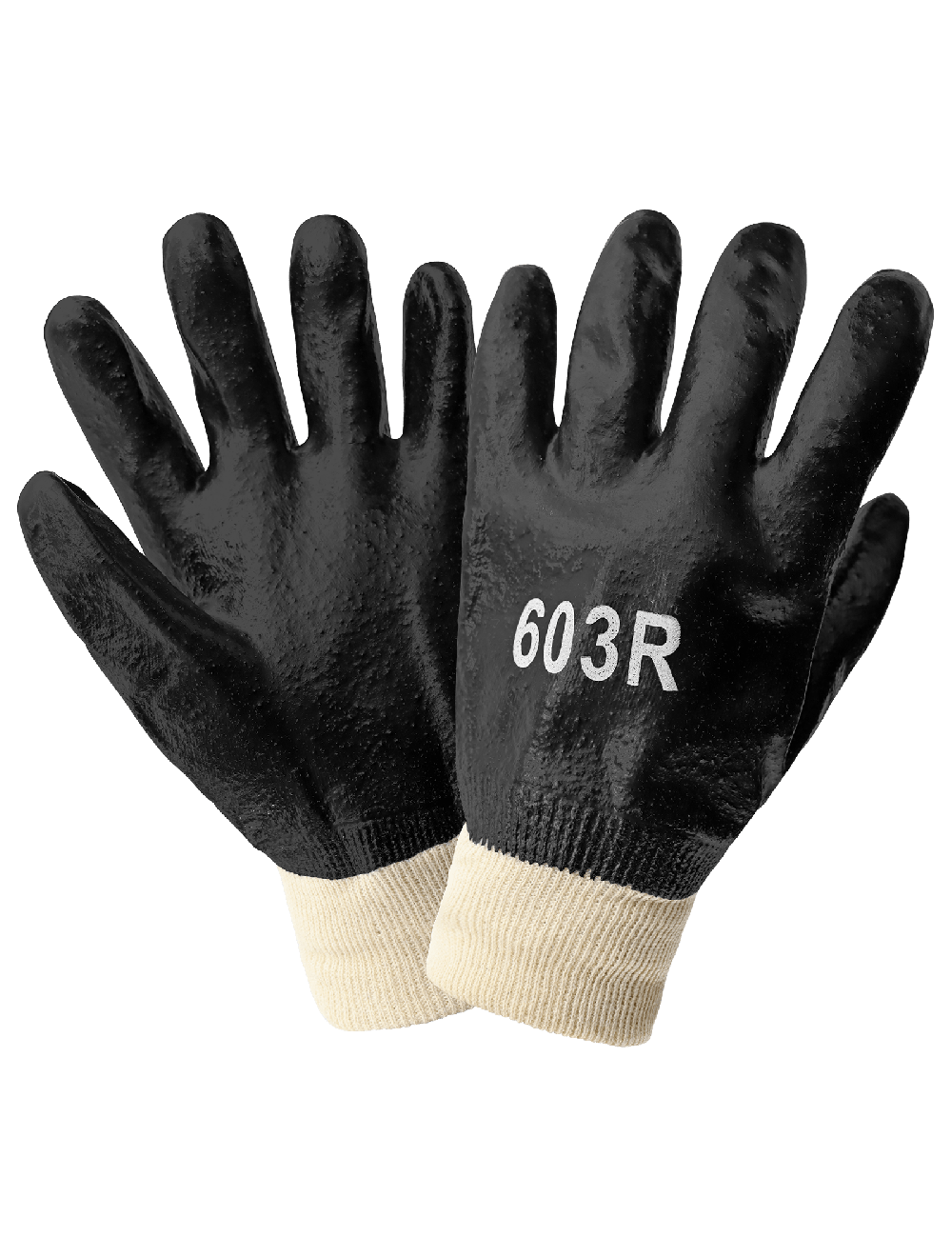 Global Glove - 603R - Chemical Handling Gloves - pvc coating - black