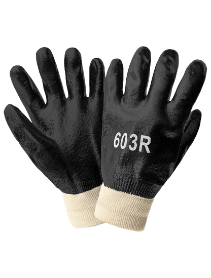 Global Glove - 603R - Chemical Handling Gloves - pvc coating - black