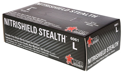 NitriShield Stealth Disposable Nitrile Gloves, 4 Mil, Powder Free, Textured Grip
