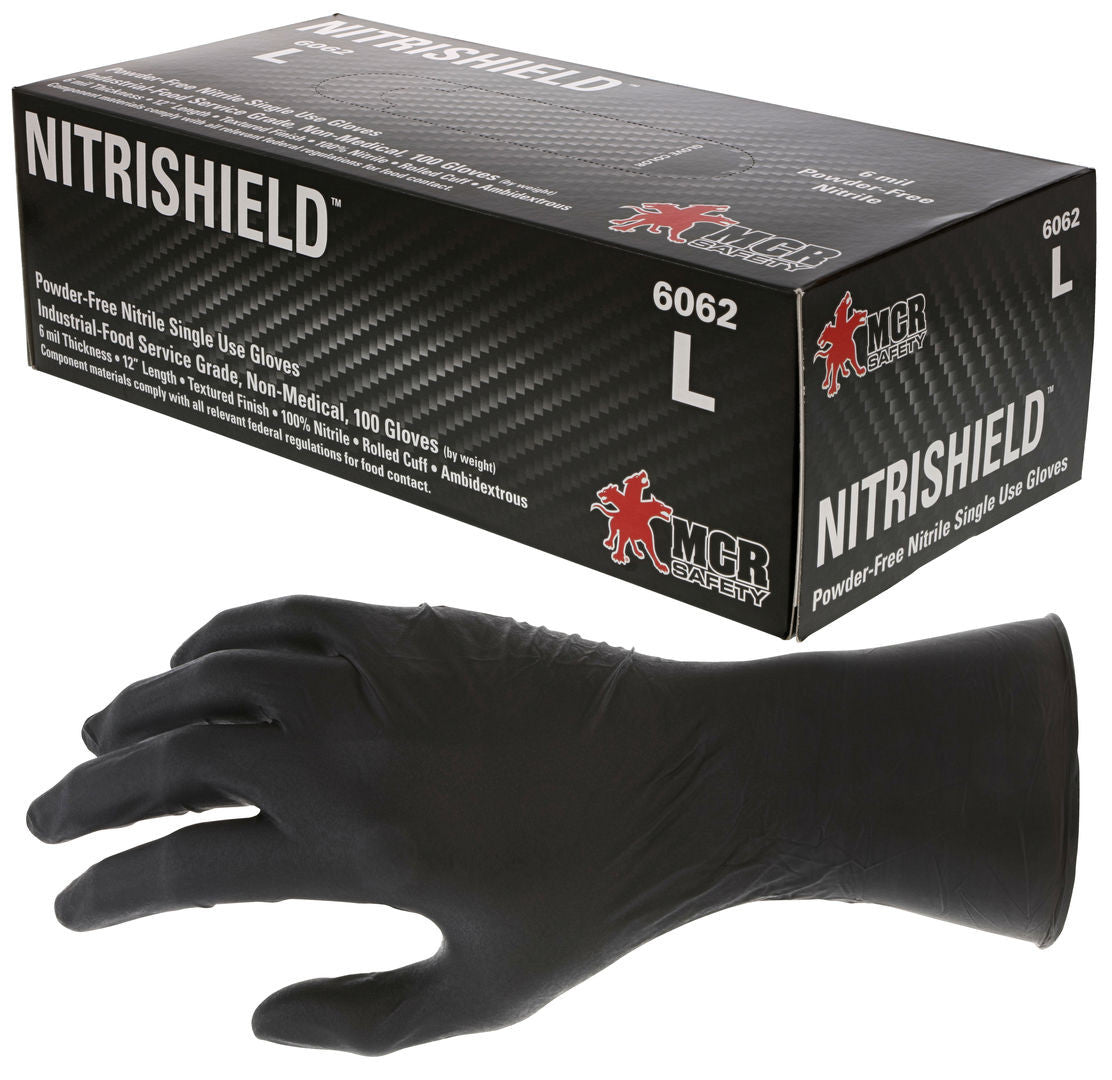Nitrile Disposable Gloves, 6 Mil, Powder-Free, Fentanyl-Rated, Textured Grip