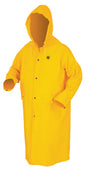 MCR Safety FR200C - Classic Series Rain Gear - PVC / Polyester Material - Waterproof Yellow Raincoat - Detachable Hood - Limited Flammability