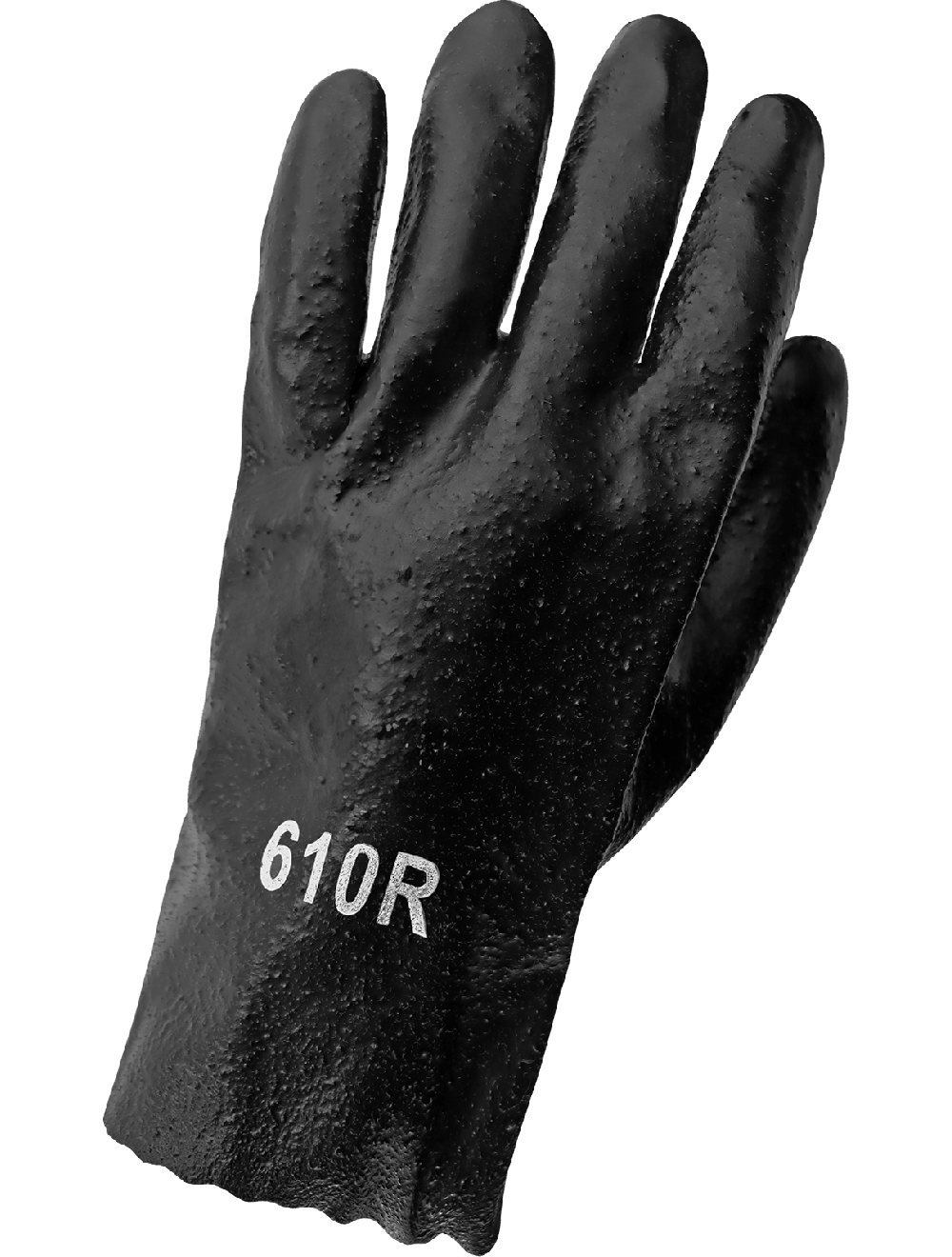 Economy 610R Chemical Handling Gloves - pvc - black