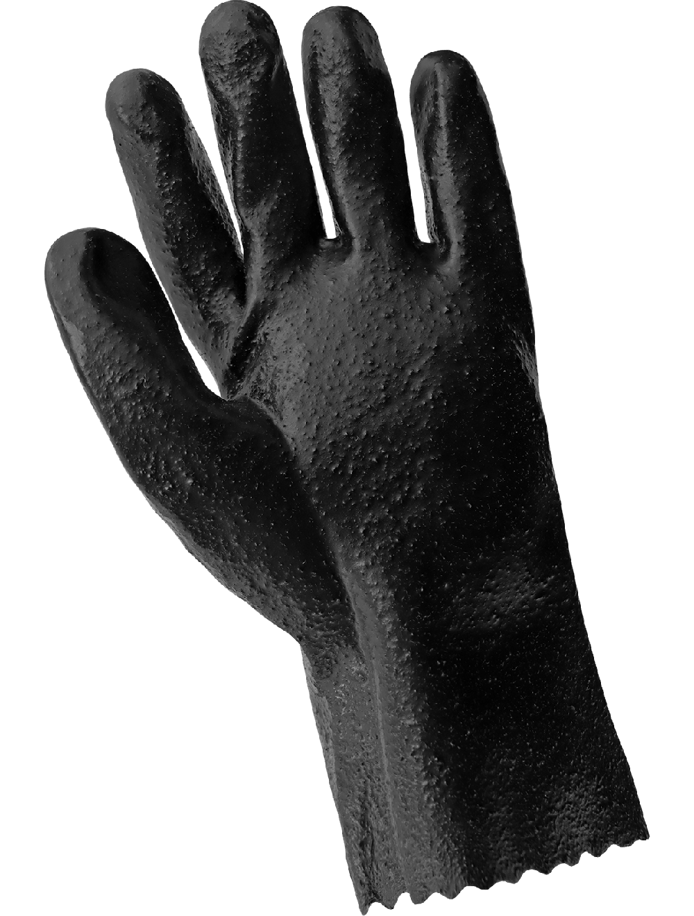 Global Glove - 610R - Chemical Handling Gloves - pvc coating - black