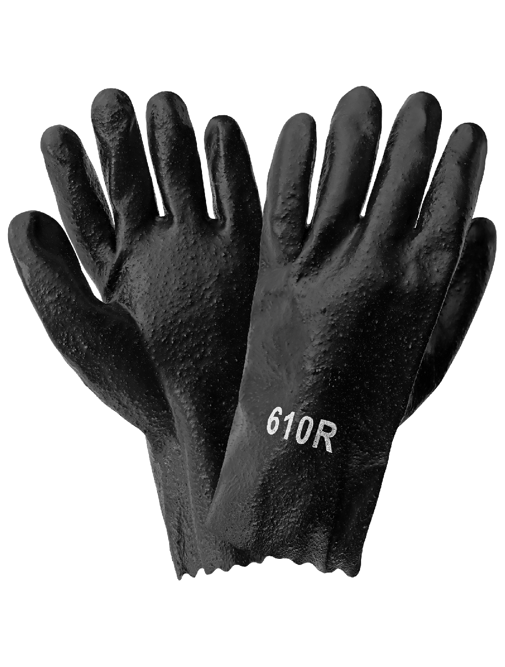 Global Glove - 610R - Chemical Handling Gloves - pvc coating - black