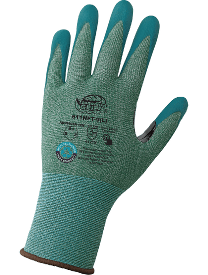 Tsunami Grip® General Purpose 15-Gauge Nitrile Coated Touch Screen Gloves Made with Recycled Polyester - 611NFT