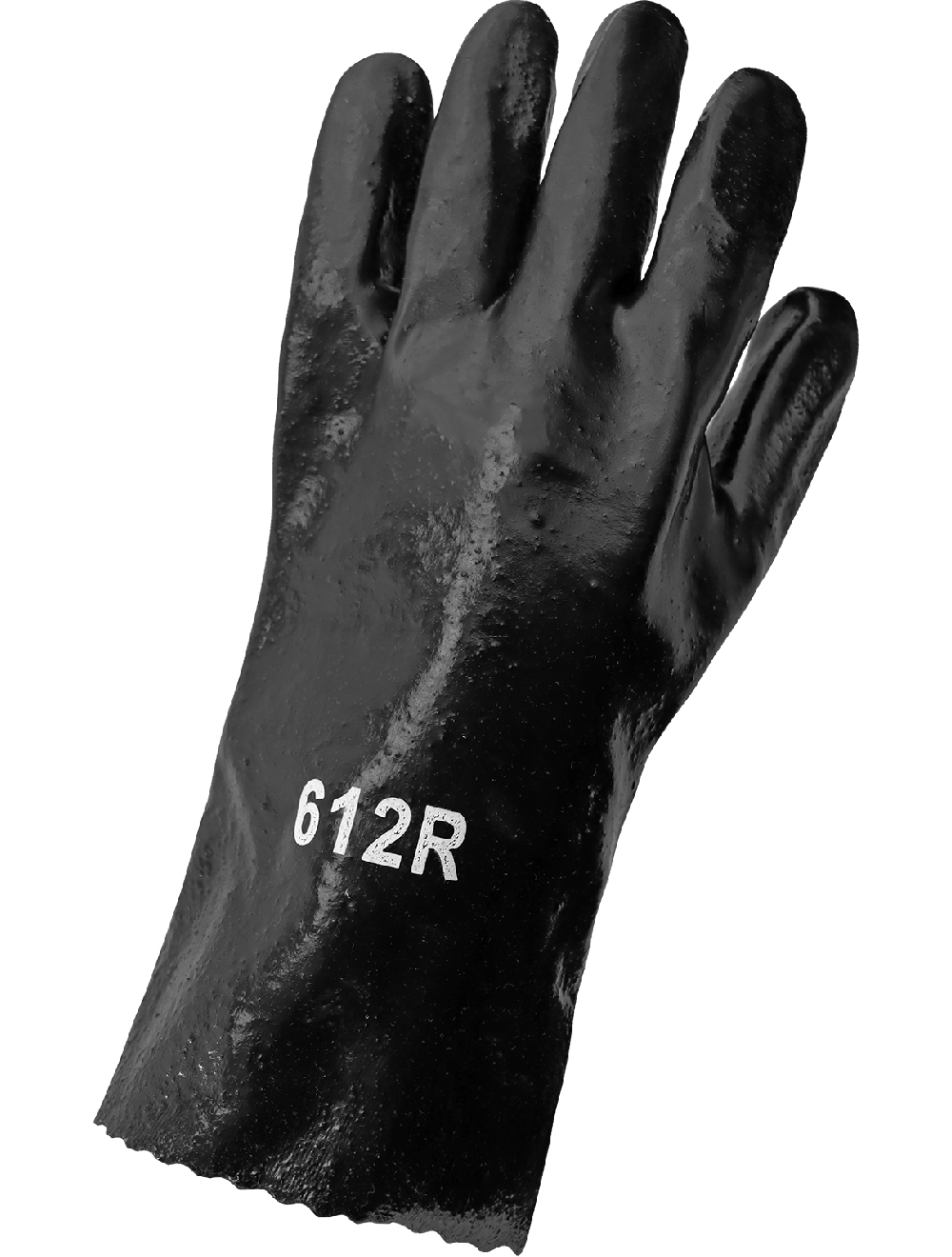 Global Glove - 612R - Chemical Handling Gloves - pvc coating - black