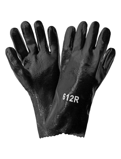 Economy 612R Chemical Handling Gloves - pvc - black