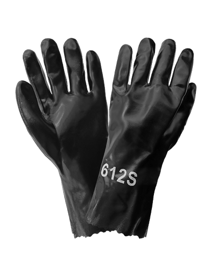 Global Glove - 612S - Chemical Handling Gloves - pvc coating - black