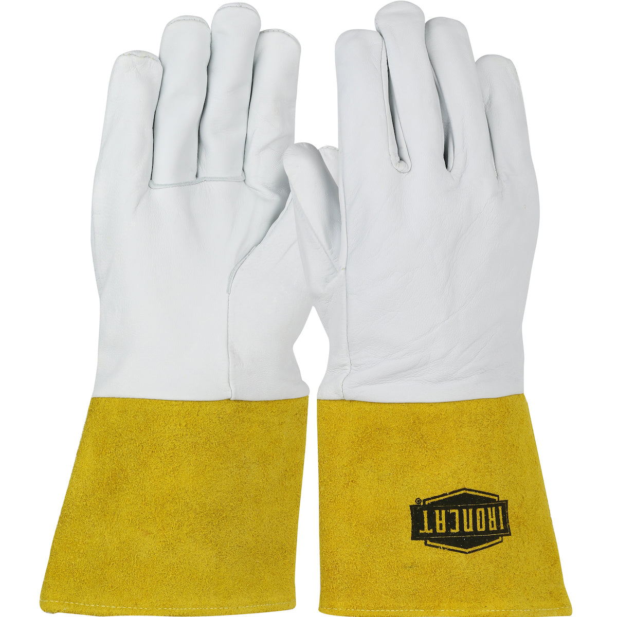PIP Ironcat - Premium Top Grain Kidskin Leather TIG Welder' Gloves with Kevlar Stitching - Gauntlet Cuff, Model 6141