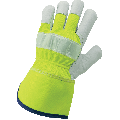 Global Glove - 1100GHV - Leather Palm Gloves - green