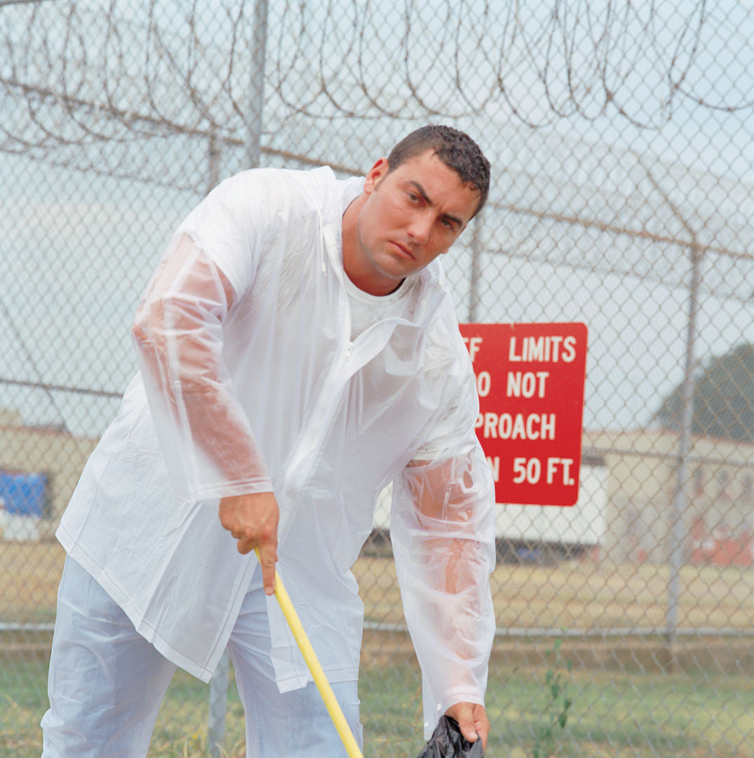 MCR Safety O722 - Squall Series Rain Gear - .20mm PVC Rainwear - 2 Piece Waterproof Clear Rain Suit - Rain Jacket with Attached Hood - Elastic Waist Rain Pants — manufacturer image 4