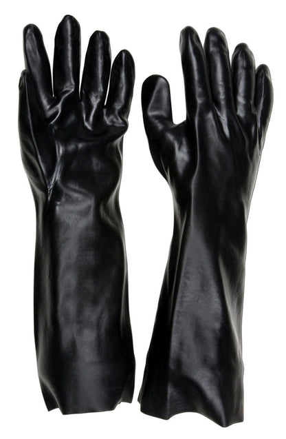 PVC-Coated Work Gloves, Single Dip, Smooth Finish, 18-Inch Gauntlet Cuff