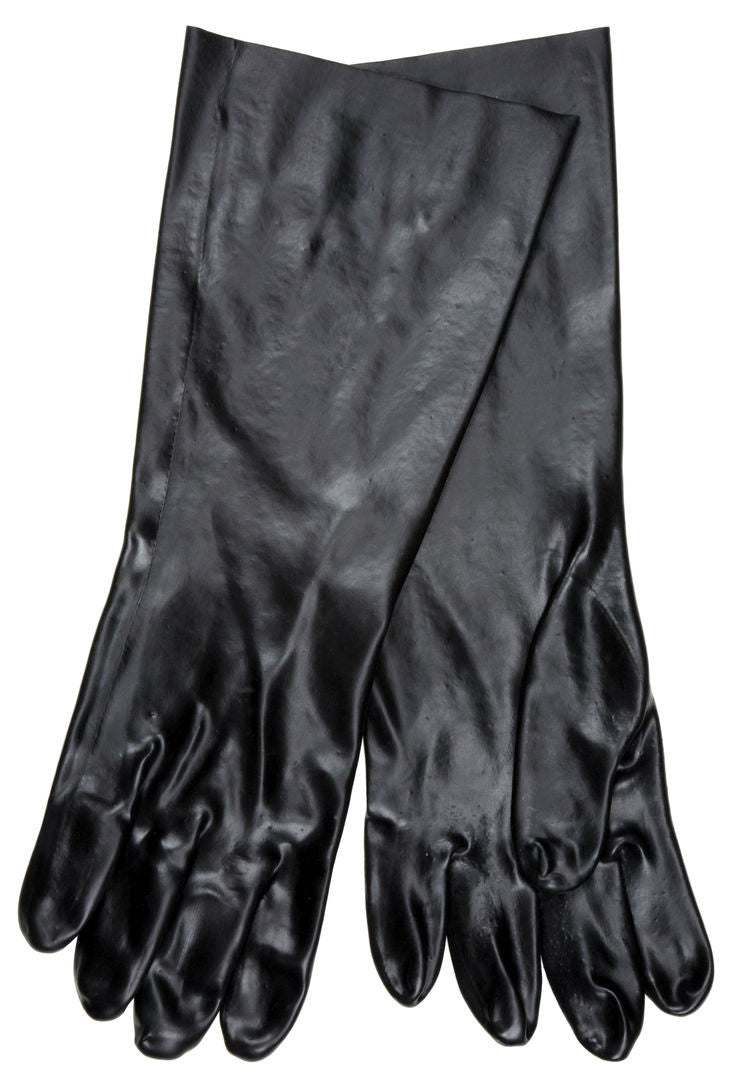 PVC-Coated Work Gloves, Single Dip, Smooth Finish, 18-Inch Gauntlet Cuff