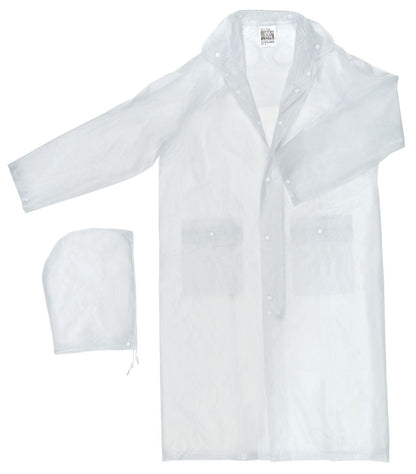MCR Safety O72C - Squall Series Rain Gear - .20mm PVC Rainwear - 2 Piece Waterproof Clear Raincoat with Detachable Hood — manufacturer image 2