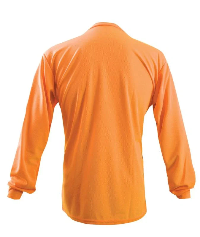 Non-Ansi Long Sleeve Wicking Birdseye T-Shirt W/Pocket