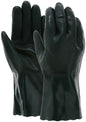 PVC Coated Work Gloves, Double-Dipped Sandy Texture, Gauntlet Cuff, 12 Inch