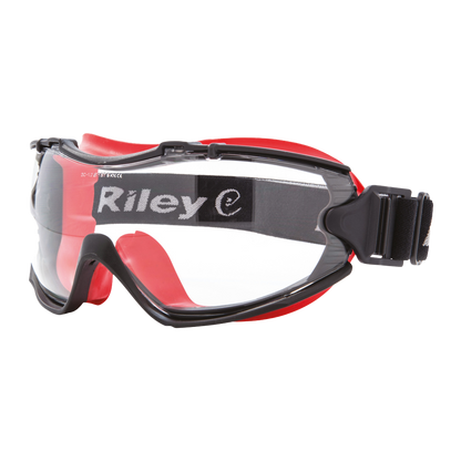 RLY00221 Riley Velia Clear Safety Goggles - original manufacturer photo; Case of 100 goggles