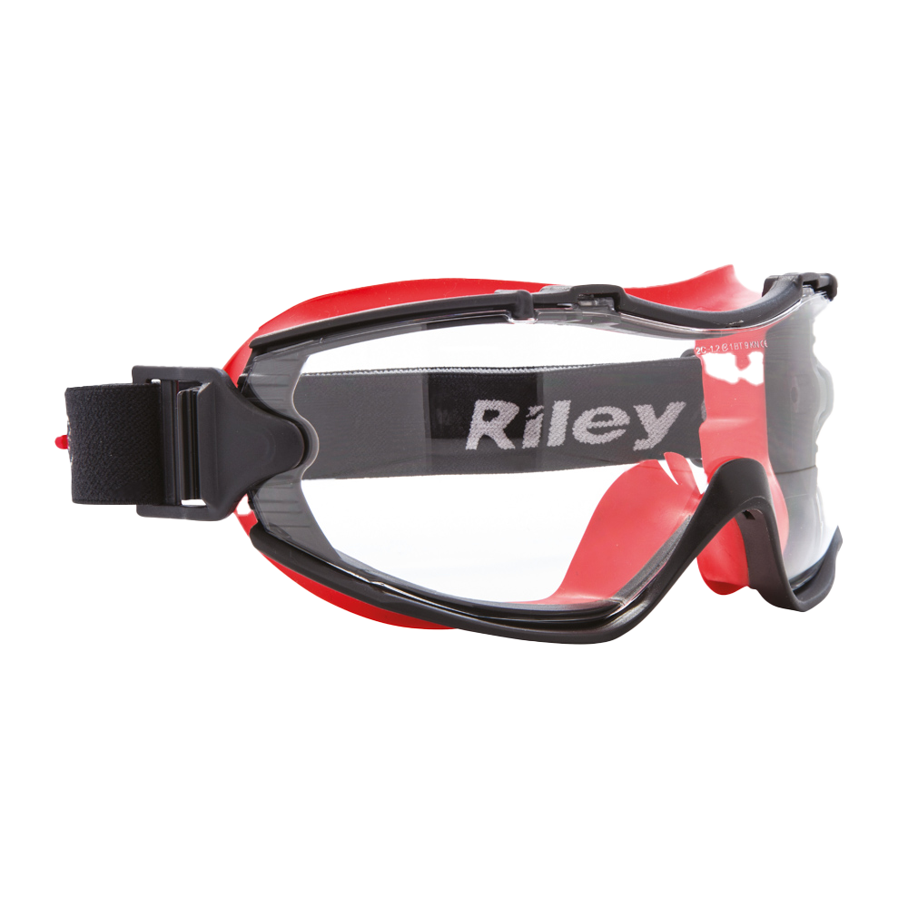 RLY00221 Riley Velia Clear Safety Goggles - manufacturer detail 3; Case of 100 goggles
