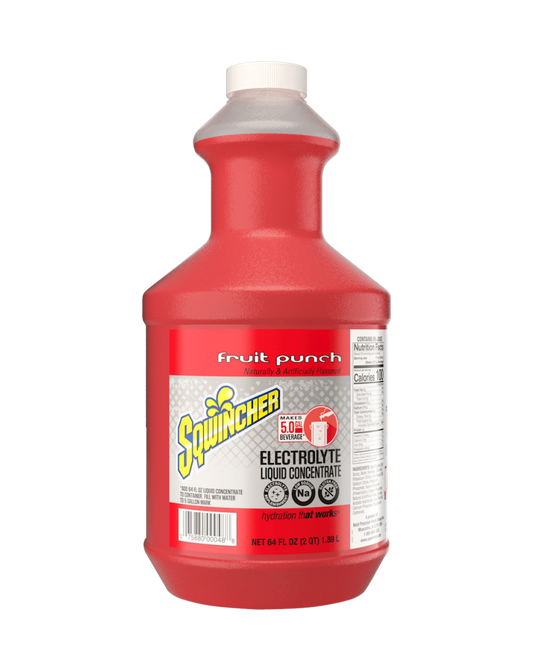 Sqwincher Original Liquid Concentrate, 64 oz, 5 gal Yield, 6/Case - Fruit Punch