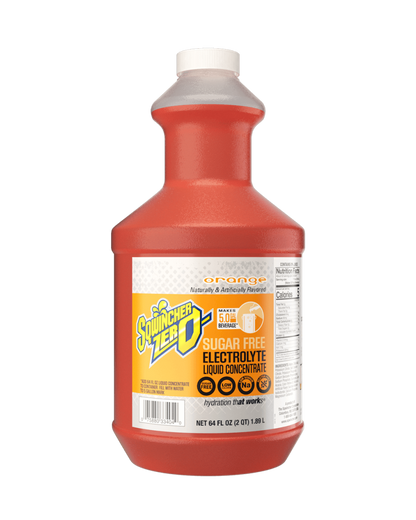 Sqwincher Zero Liquid Concentrate, 64 oz, 5 gal Yield, 6/Case - Orange Zero